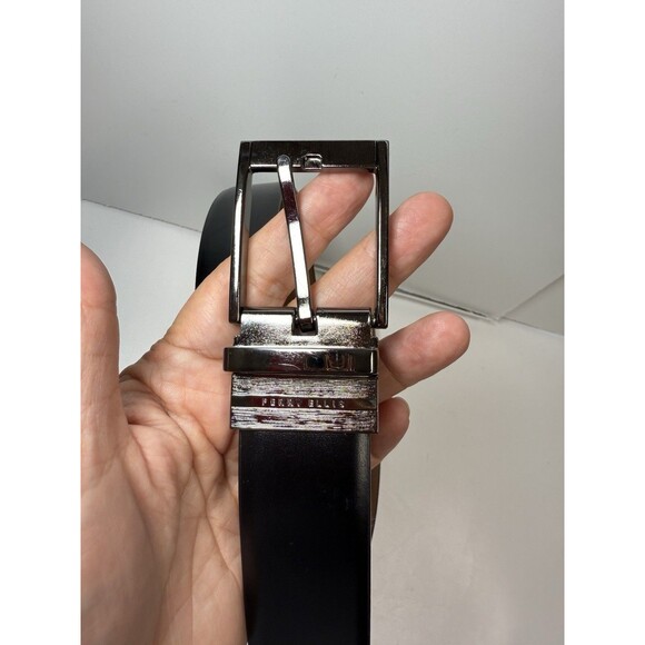 Perry Ellis Reversible Scratch Leather Belt Sz 40 New - Picture 5 of 7